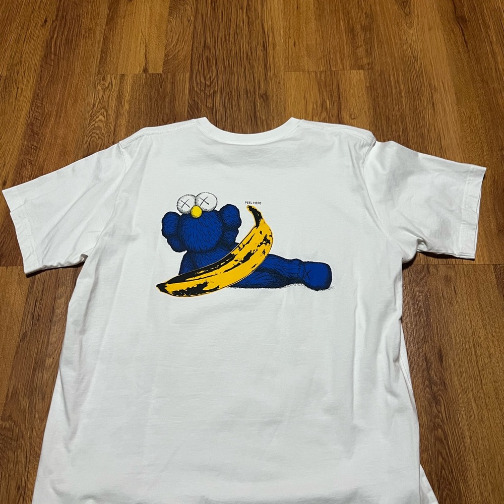 Pre-Loved Uniqlo x KAWS x Warhol UT Graphic Tee T-Shirt Large White BFF Banana